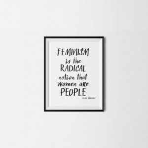 14. “Women are people” Cheris Kramarae quote print