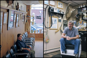 patti burnett owner of dom s barbershop on water street in hallowell ...
