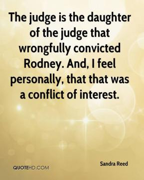 Sandra Reed - The judge is the daughter of the judge that wrongfully ...