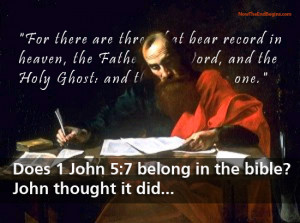 Scriptural proof for the inclusion of 1 John 5:7