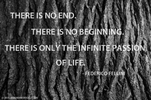 There is no end. There is no beginning. There is only the infinite ...
