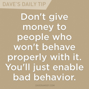Enabling bad behavior hurts everyone involved.