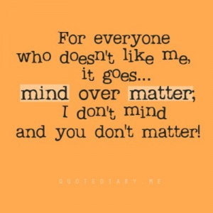 Ya, mind over matter....
