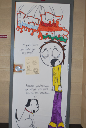 Drug Free Door Poster created by Brian Davenport’s Advisory Class.