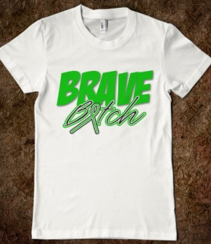 Kidney Cancer Brave Bitch (Green Ribbon) Shirts
