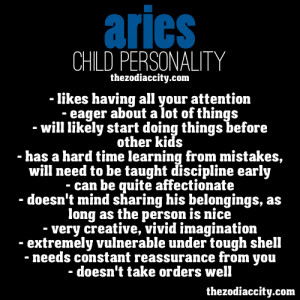Aries Child Personality.