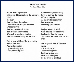 The Love Inside Song Lyrics