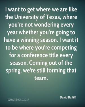 ... want it to be where you're competing for a conference title every