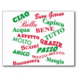 Italian sayings postcard