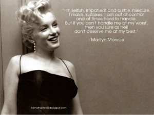 ... Monroe Quotes » Wisdom Quote From Marilyn And Picture Of Her In Cute