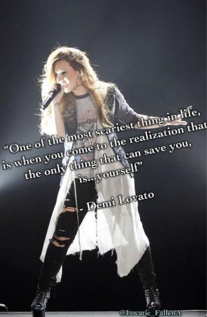 Demi Lovato quote - Only you can save yourselfFor you beautiful dj ...