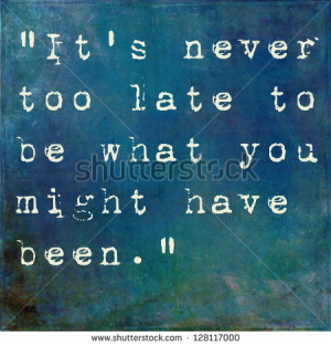 Inspirational quote by George Eliot on earthy blue background - stock ...