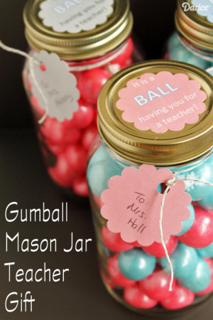 Gumball Mason Jar Gift by Angie from The Country Chic Cottage for ...
