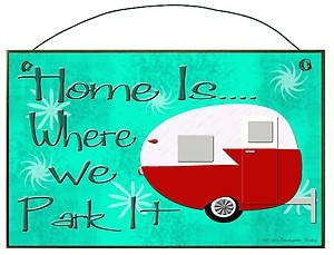 ... Park It Retro camper Sign Camping Travel Trailer RV Wall Plaque | eBay