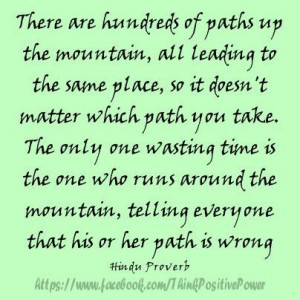 leading to the same place, so it doesn't matter which path you take ...