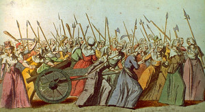 Parisian women marching