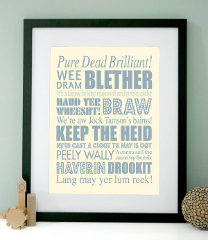 homepage > MODO CREATIVE > PERSONALISED SCOTTISH SAYINGS ART PRINT