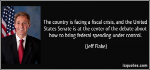 The country is facing a fiscal crisis, and the United States Senate is ...