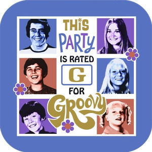 ... brady bunch dinner plates come 8 in a package features groovy quote