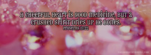 Click to view proverbs 17:22 bible sayings facebook cover