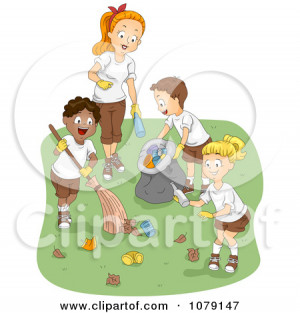 ... clipart camp counselor and girl tending to a camp fire royalty free