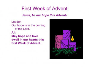 First Week Of Advent