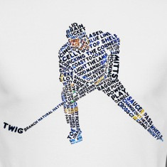 Hockey Player Typography Long Sleeve Shirts