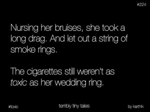 ... still weren't as toxic as her wedding ring. Terribly tiny tales
