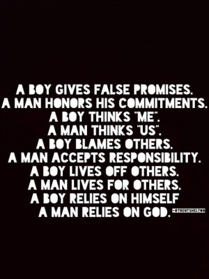 Difference between boy and man