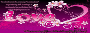 Pink flowers Love New Quotes Facebook Timeline Covers