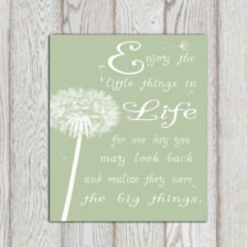 Dandelion quote Sage green white pr int Life quote Printable Flower ...