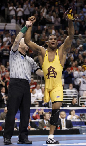 ... to claim the 125-pound NCAA Division I individual wrestling title
