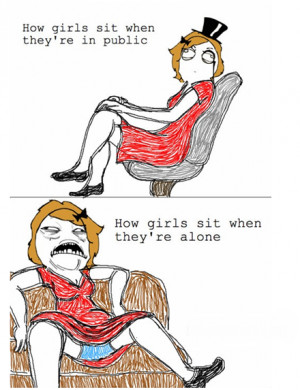 funny memes how girls sit