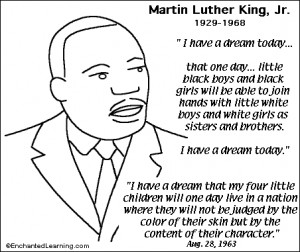 martin luther king jr coloring