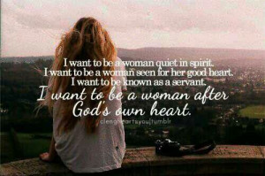 want to be a God fearing woman.