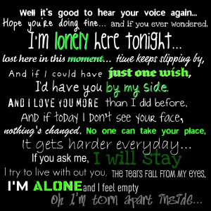 lot of the time I put up pictures with quotes on them that I made ...