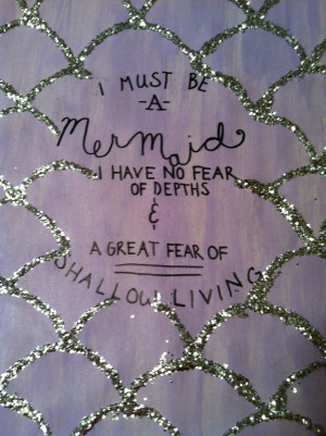 Mermaid scales DIY- quote by Anais Nin