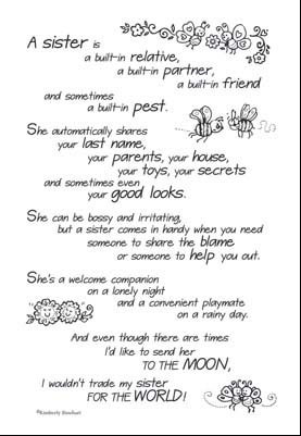 Sister Poems With Pictures