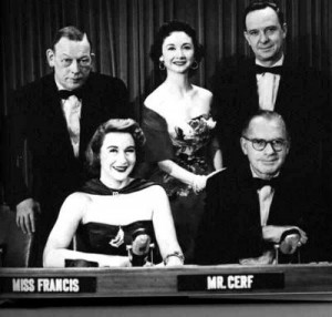 ... Bennett Cerf (fore), Fred Allen, Dorothy Kilgallen, John Charles Daly