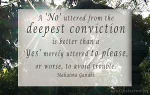 Gandhi 'No' deepest conviction quote