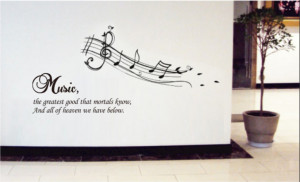 Music-Notes-Fancy-Writing-Quotes-Wall-Mural-Wall-Art-Decals-Home ...