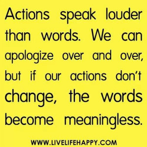 Words without actions are meaningless