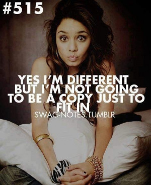 Yes I'm different.