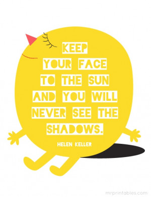 Helen Keller quote - printable poster