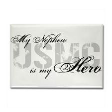 Nephew is My Hero USMC Rectangle Magnet for