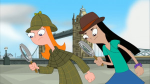 Candace and Stacy acting as Sherlock Holmes and Dr. Watson ...
