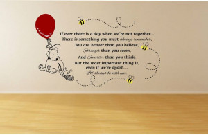 Classic Children's Winnie The Pooh & Piglet Wall Art Sticker Decal ...