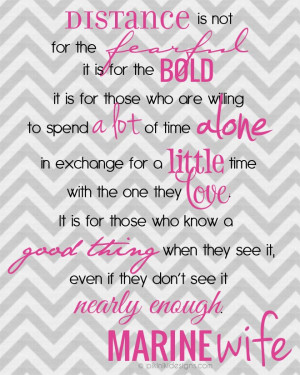 for the bold quote | FREE DIY printable file | shown for Marine Wife ...