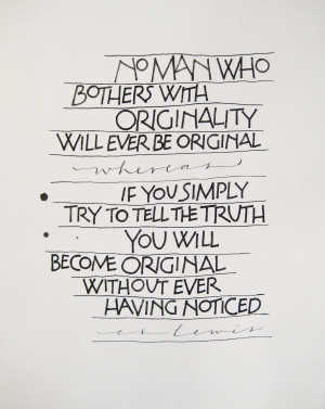 Originality and C.S. Lewis Quote