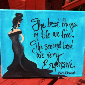 Original Acrylic Painting 8X10 on Canvas Coco Chanel Quote The Best ...